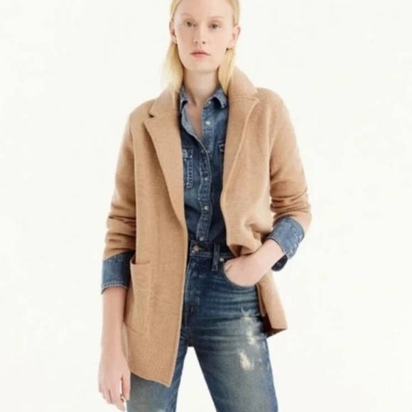 J Crew Merino Wool Open Front Sweater Blazer - Picture 3 of 8